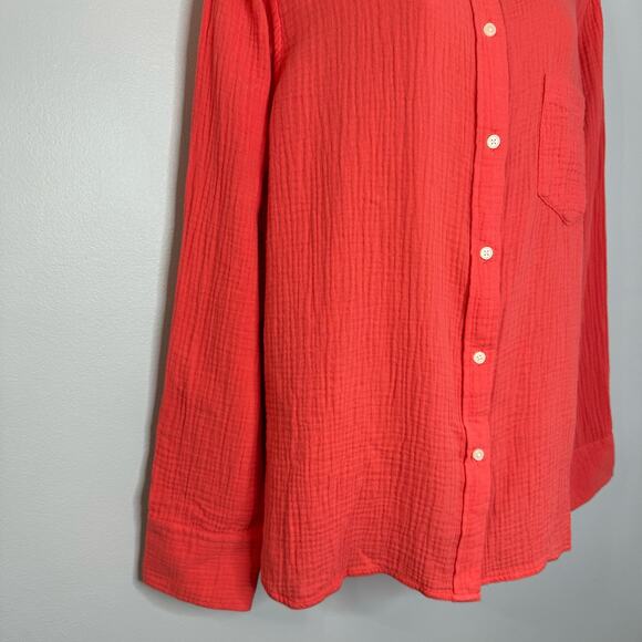 J. Crew Garçon Classic Double-Gauze Button Down Long Sleeve Shirt Sz 14 New - Picture 3 of 9